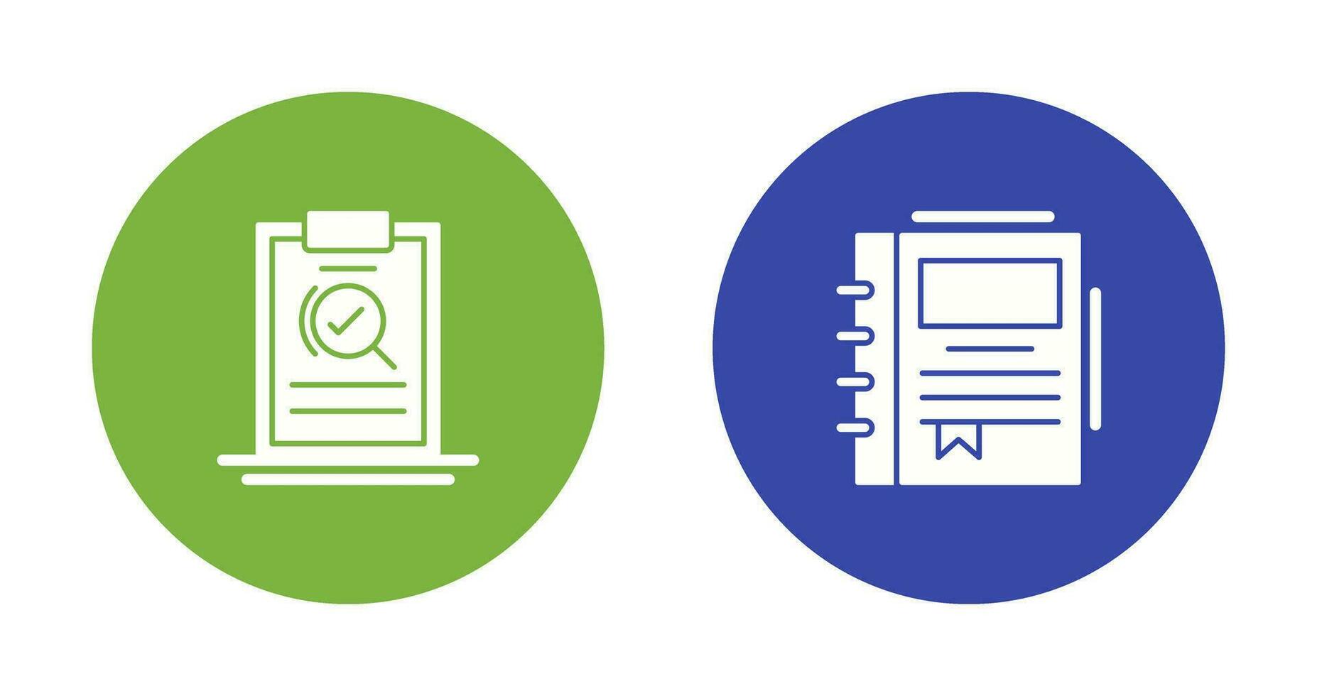 Search and Spring Notebook Icon vector