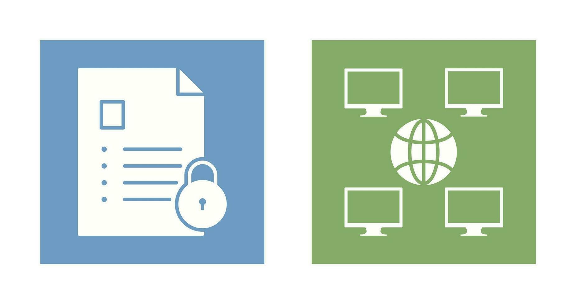 confidentiality and company network Icon vector