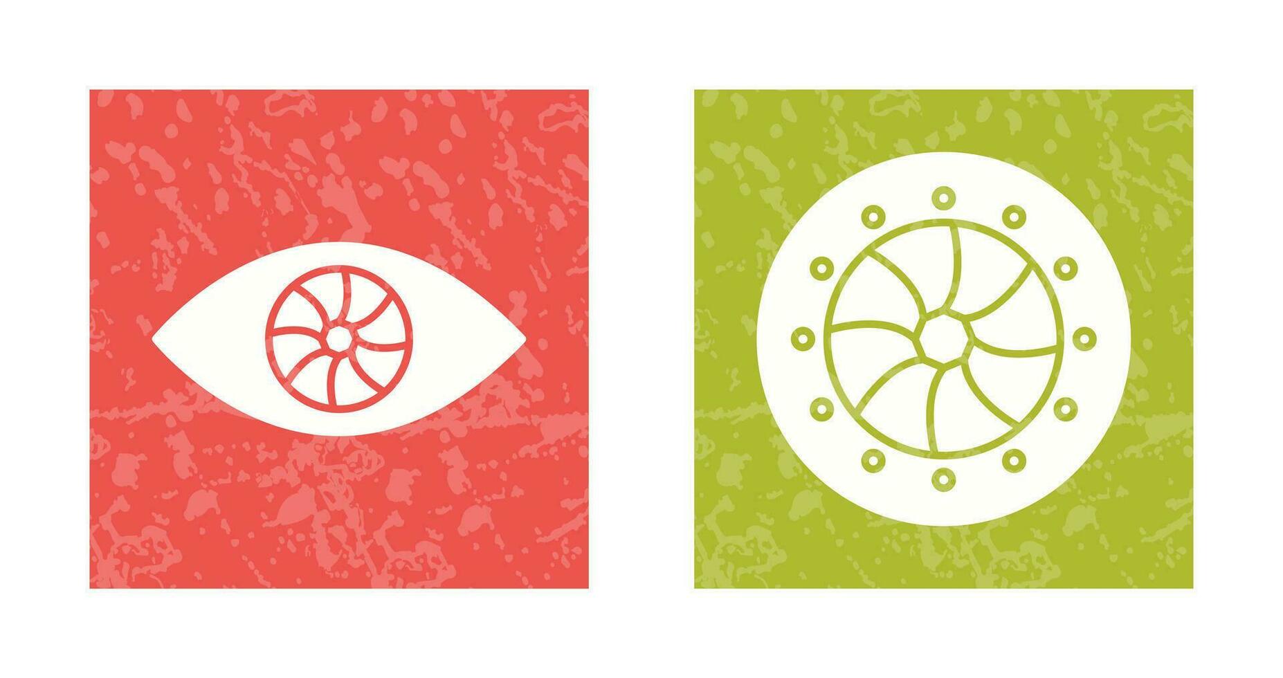eye and optical diaphram Icon vector