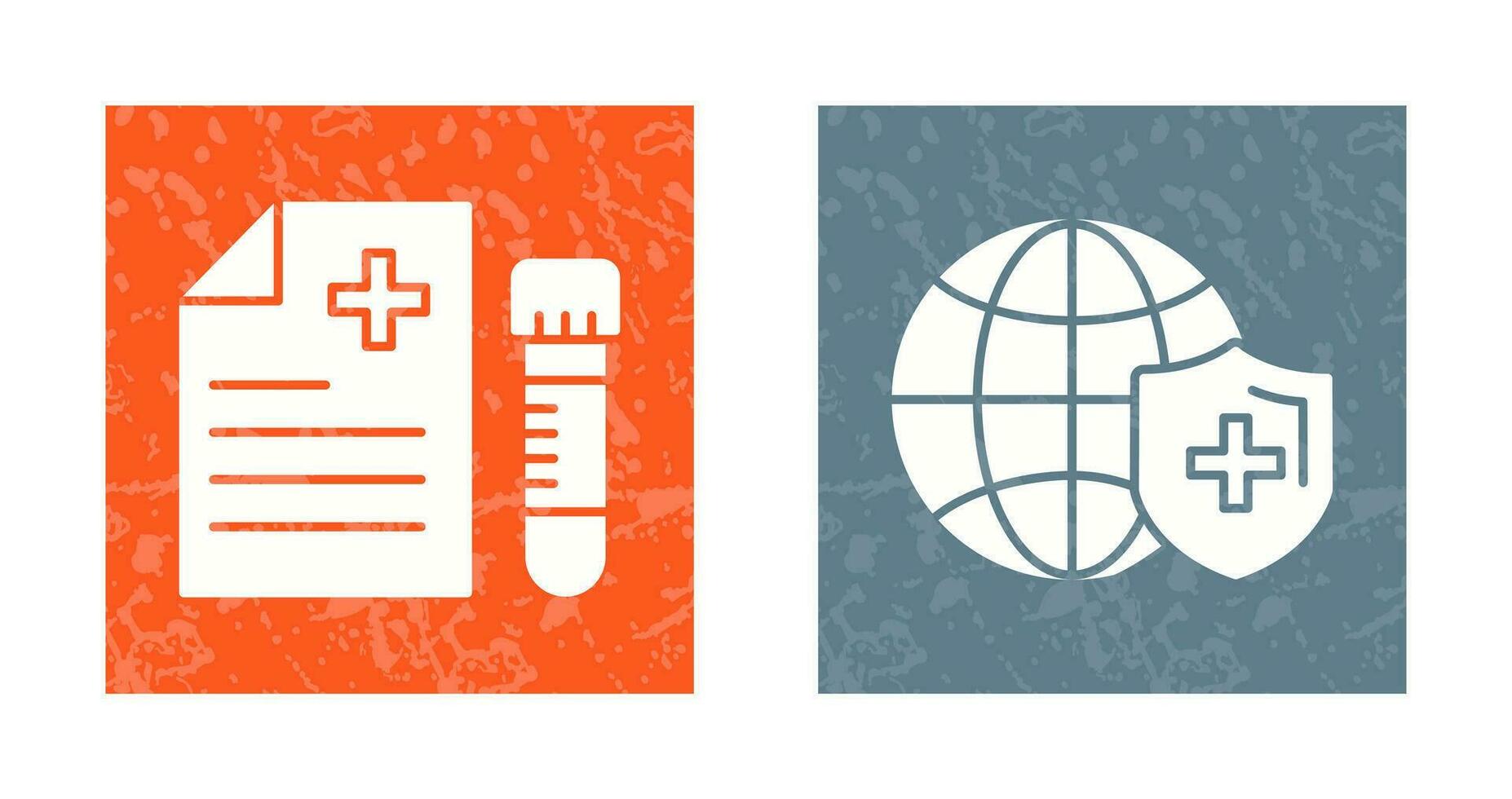 Blood Test and global Icon vector