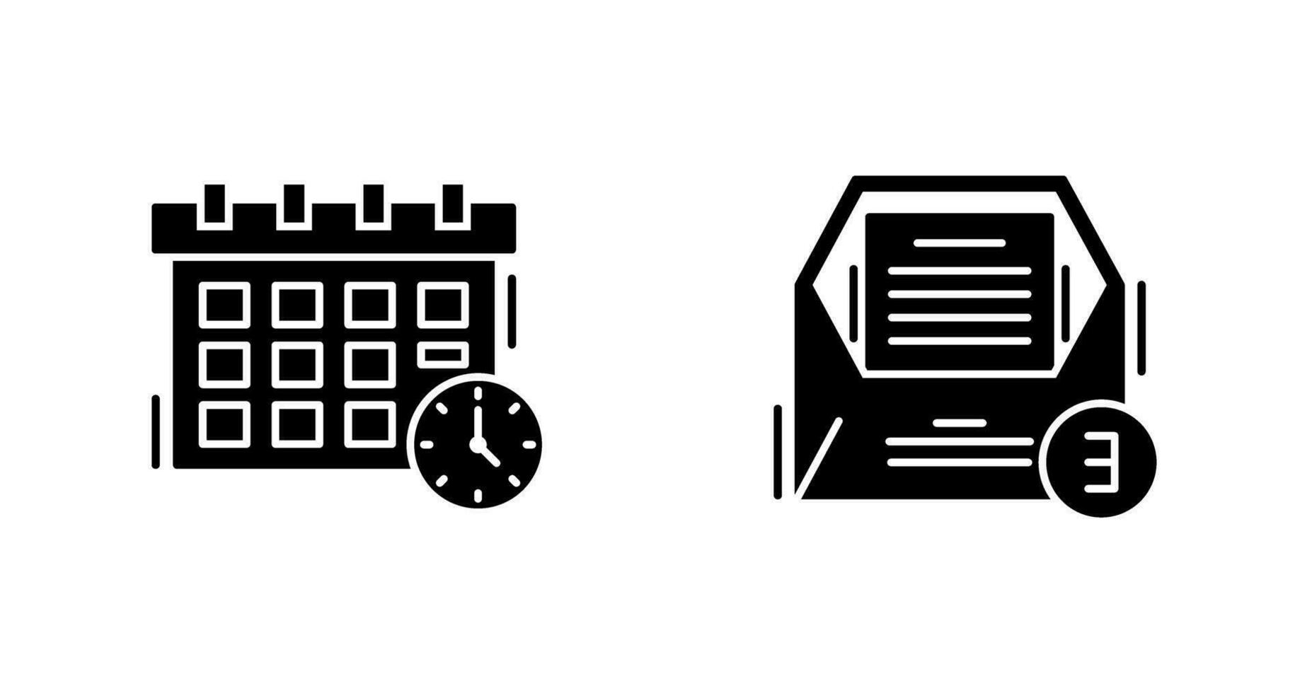 Deadline and Emails Icon vector