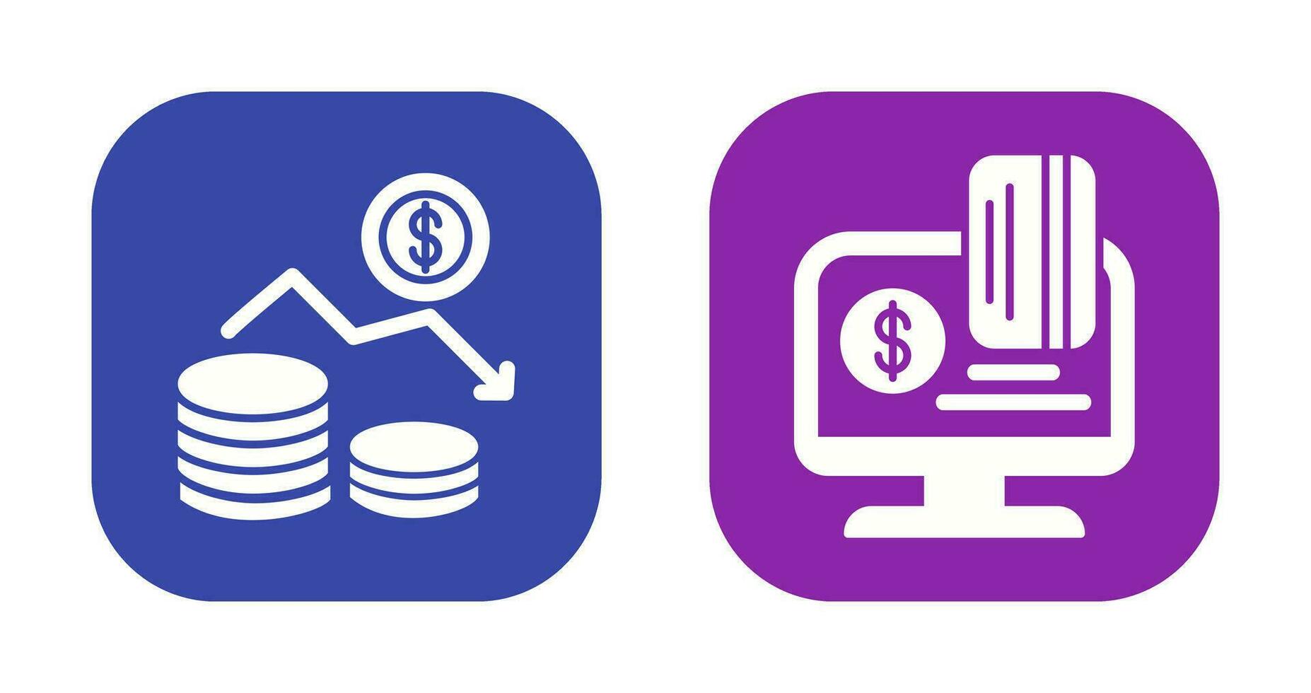 Money Loss and Online Payment Icon vector