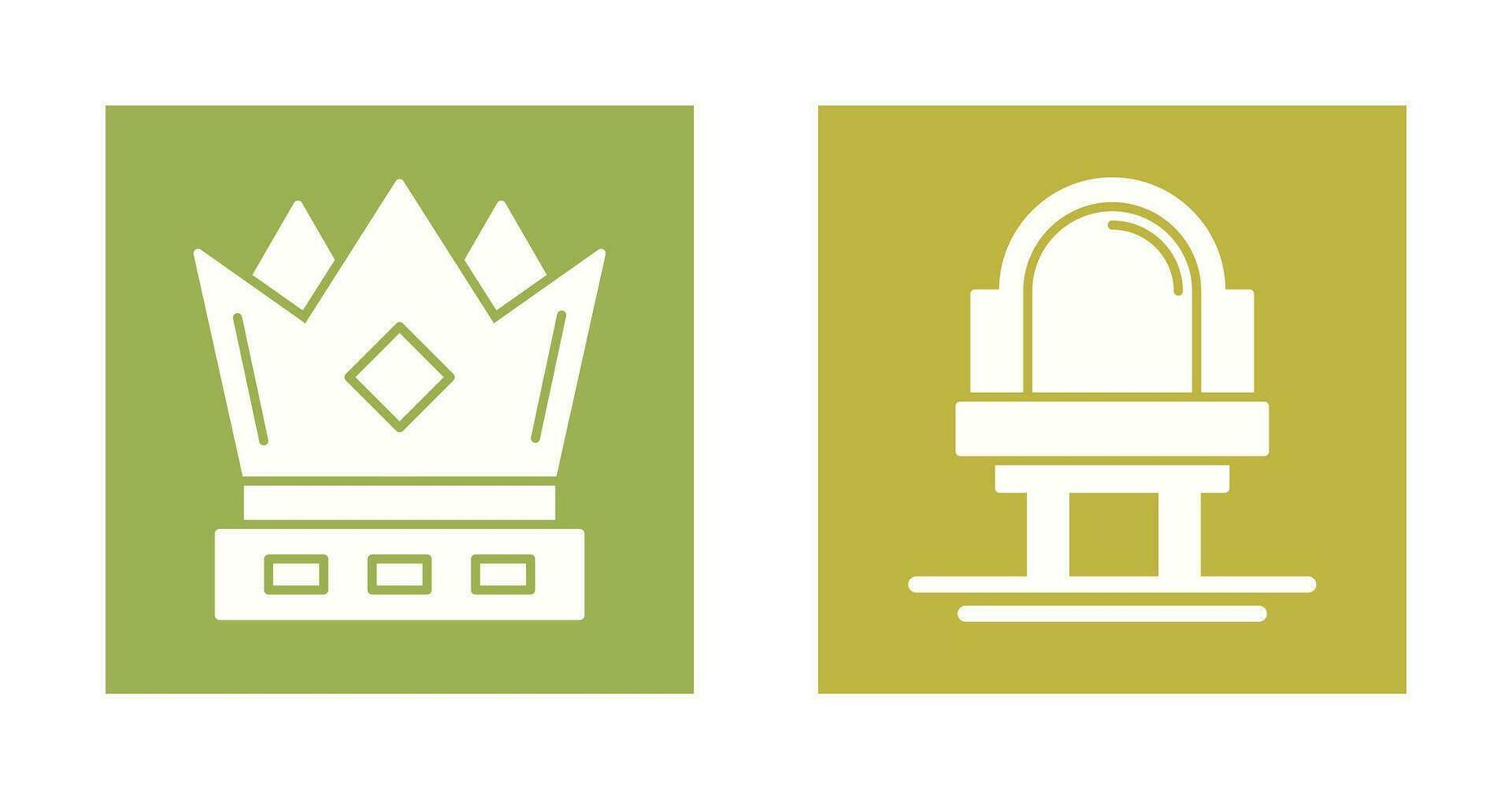 Crown and Mirror Icon vector