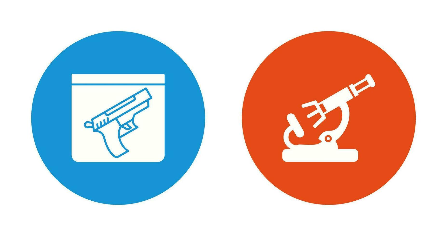 Evidence and Microscope Icon vector