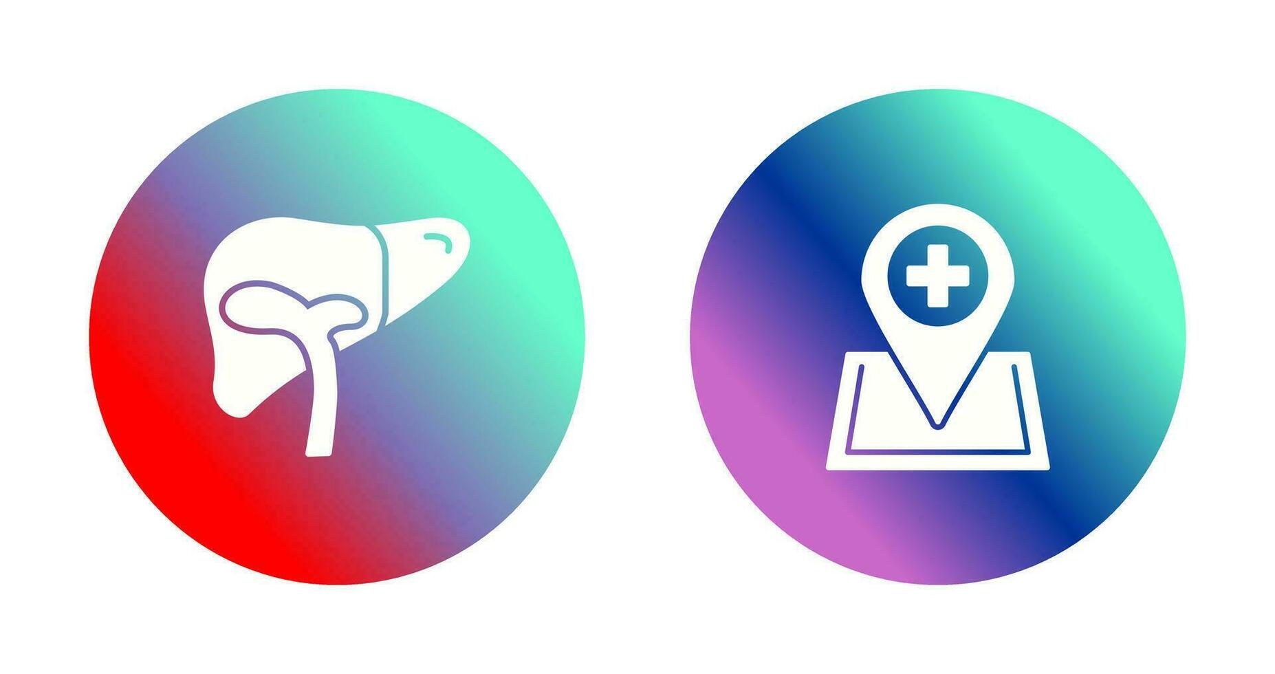 Liver and Location Icon vector
