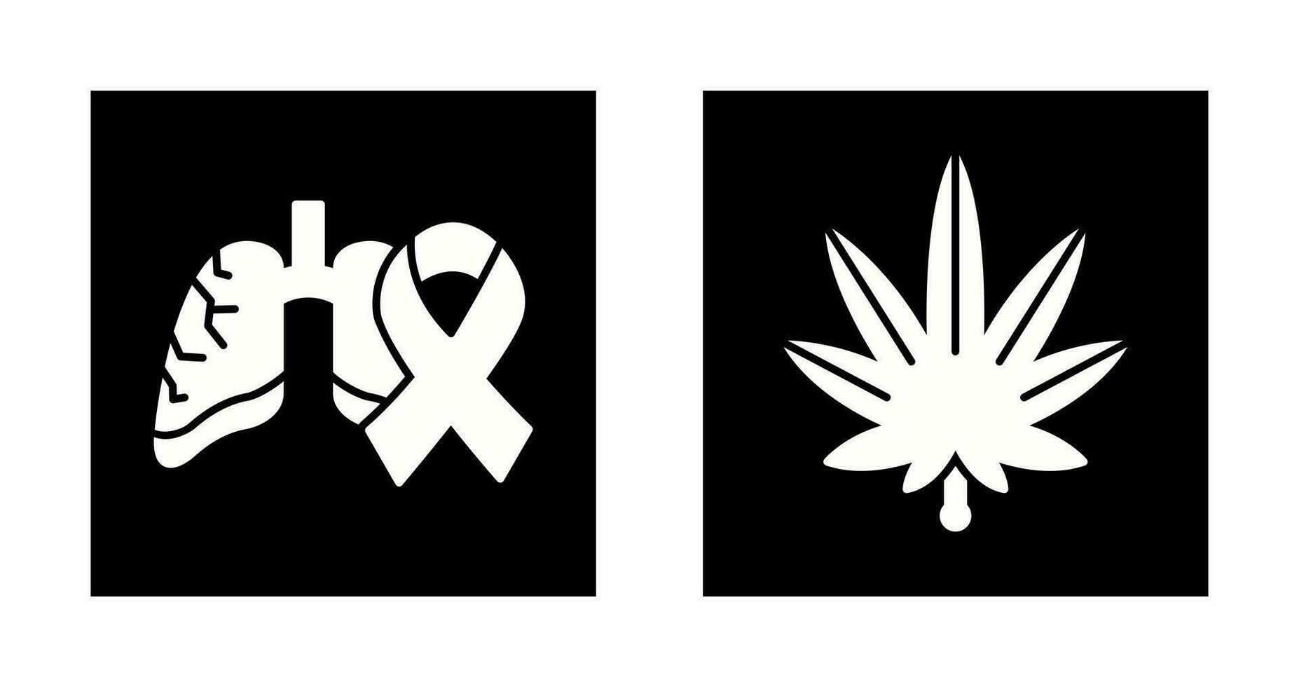 Cancer and Weed Icon vector