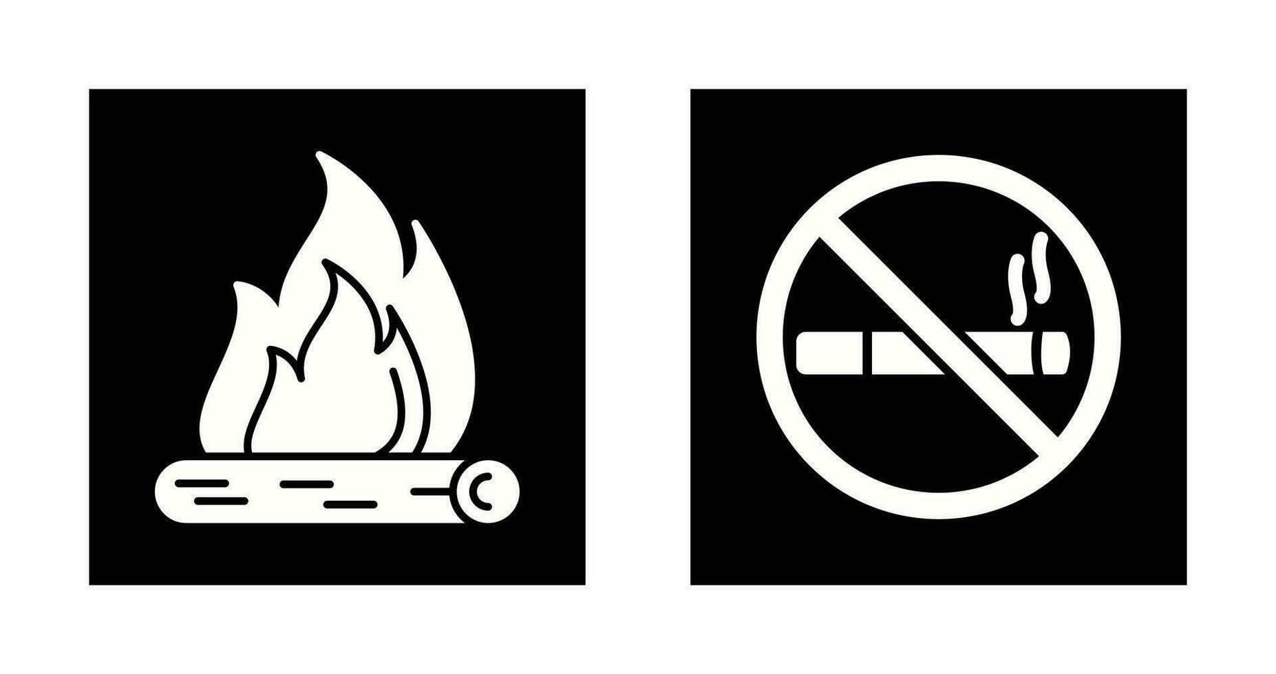 Fire and Quit Smoking Icon vector