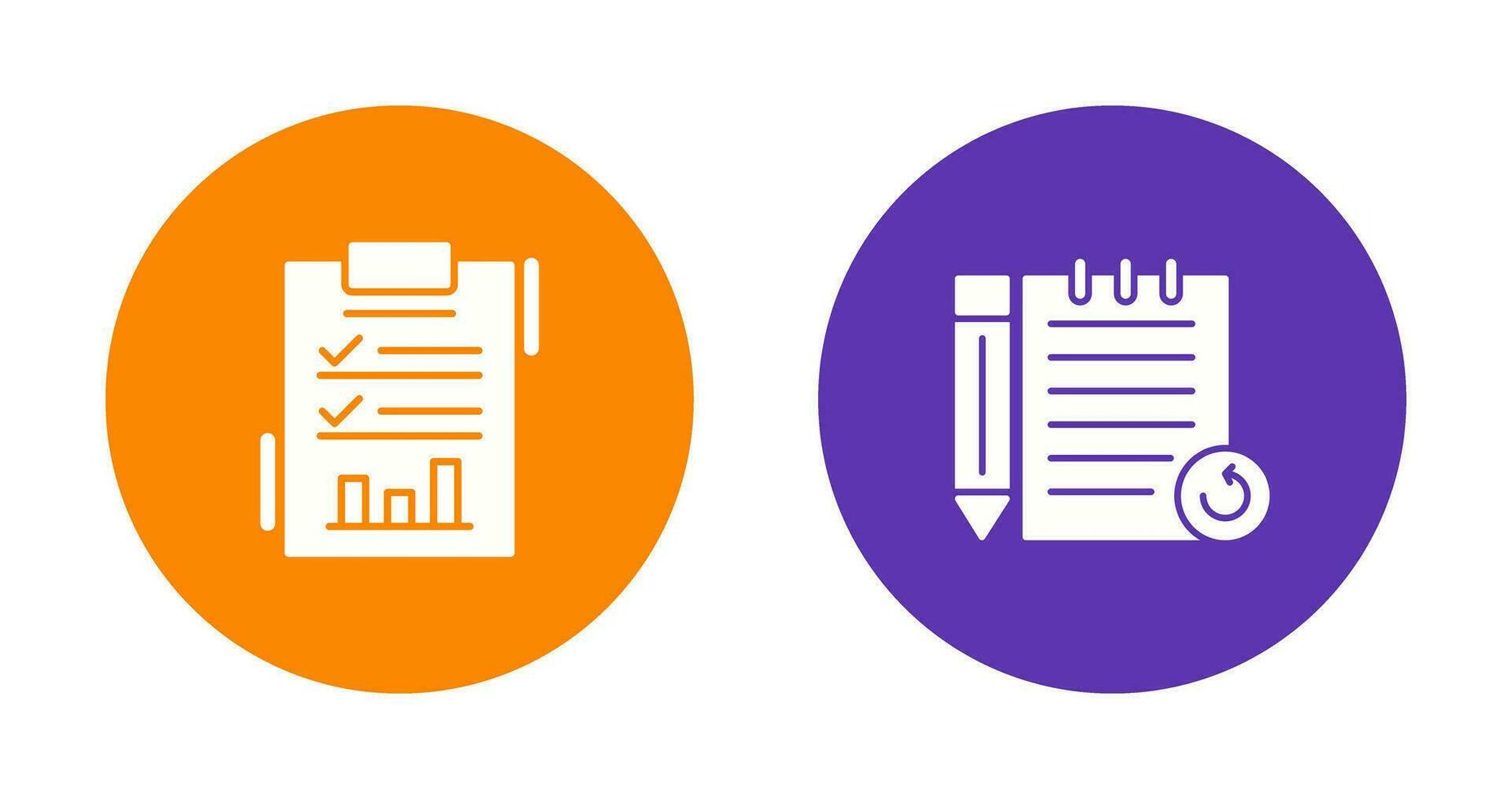 Report List and Rechecked Notes Icon vector