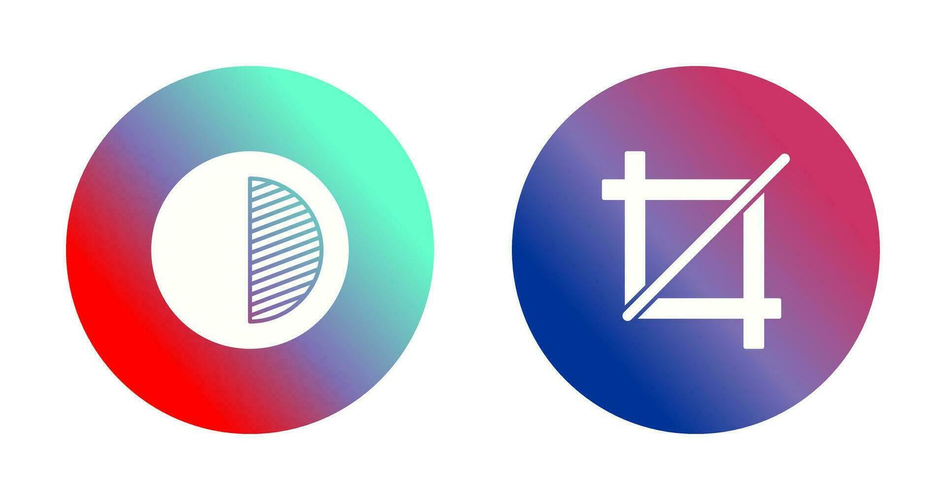 contrast and crop Icon vector