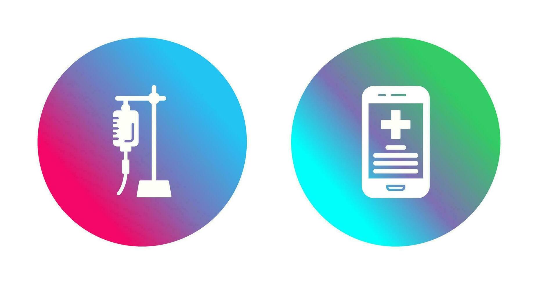Saline and Smartphone Icon vector