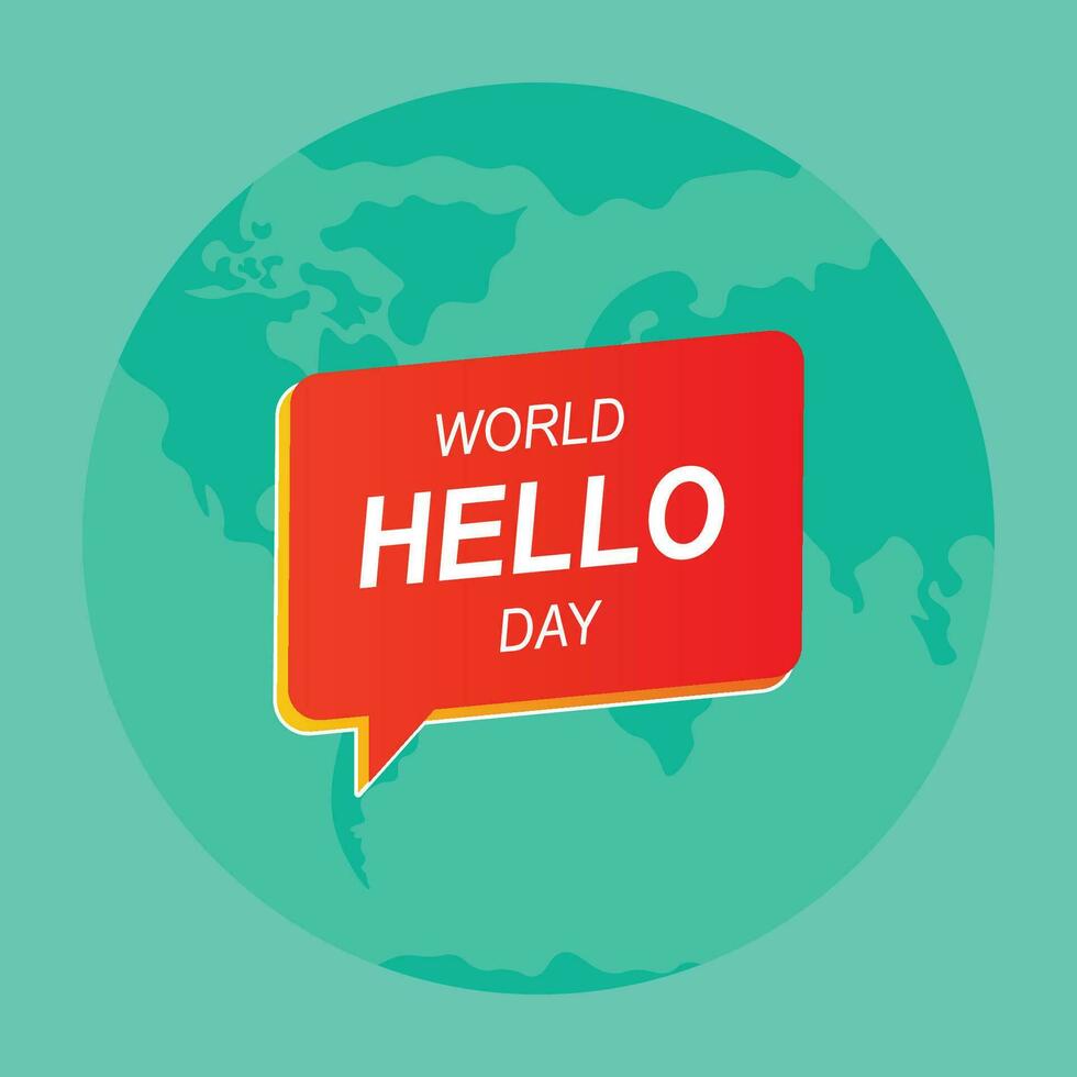World Hello Day background. Cultural Friendship. vector