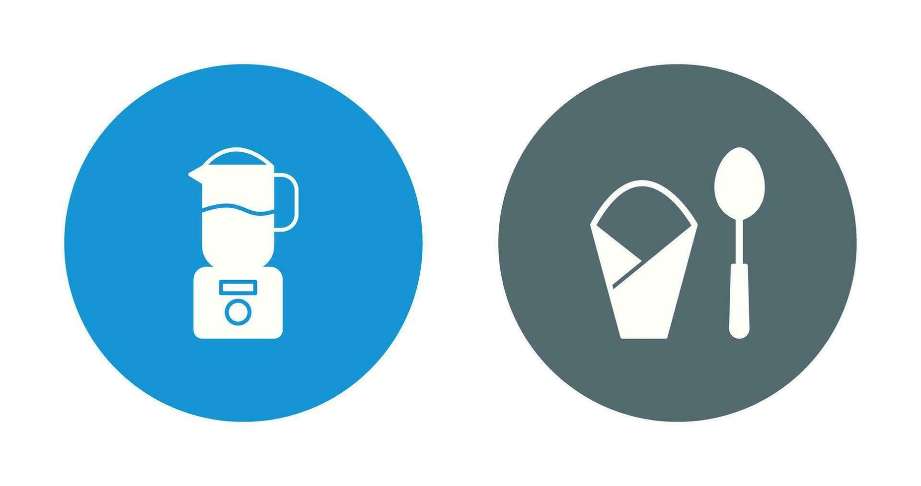 blender and spoon  Icon vector