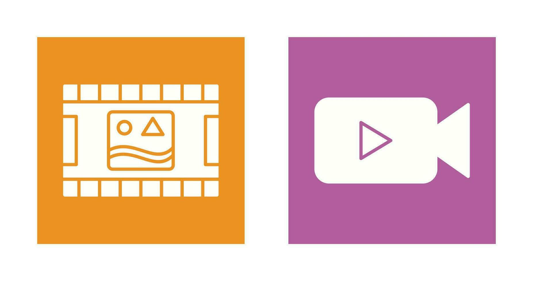 pictures reel and video Icon vector