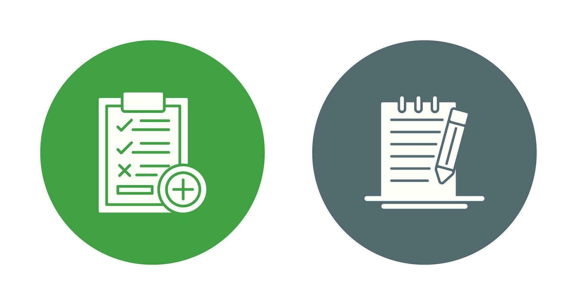 Medical Examination List and Check Up List Icon vector
