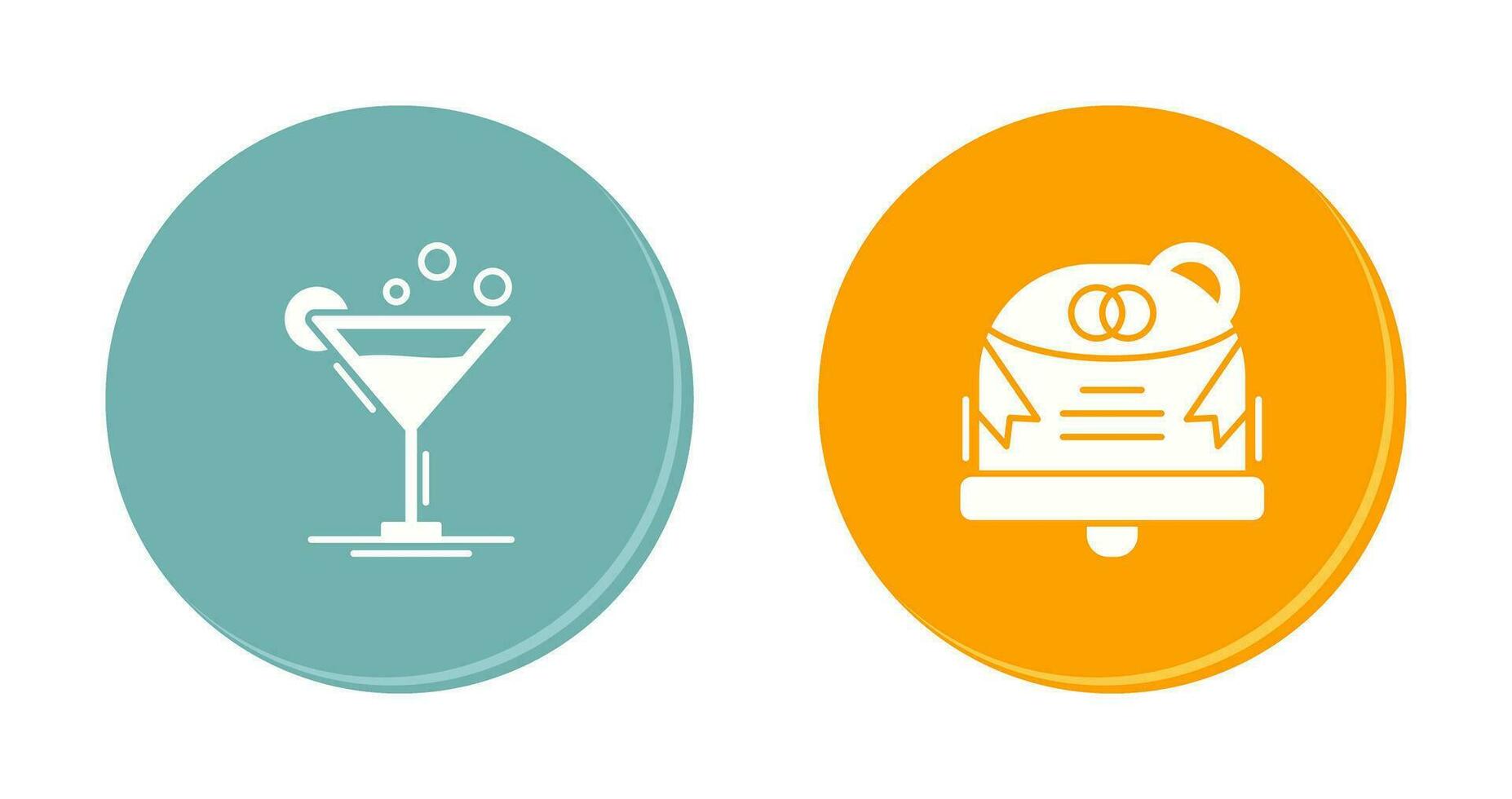 Coktail and Wedding Icon vector