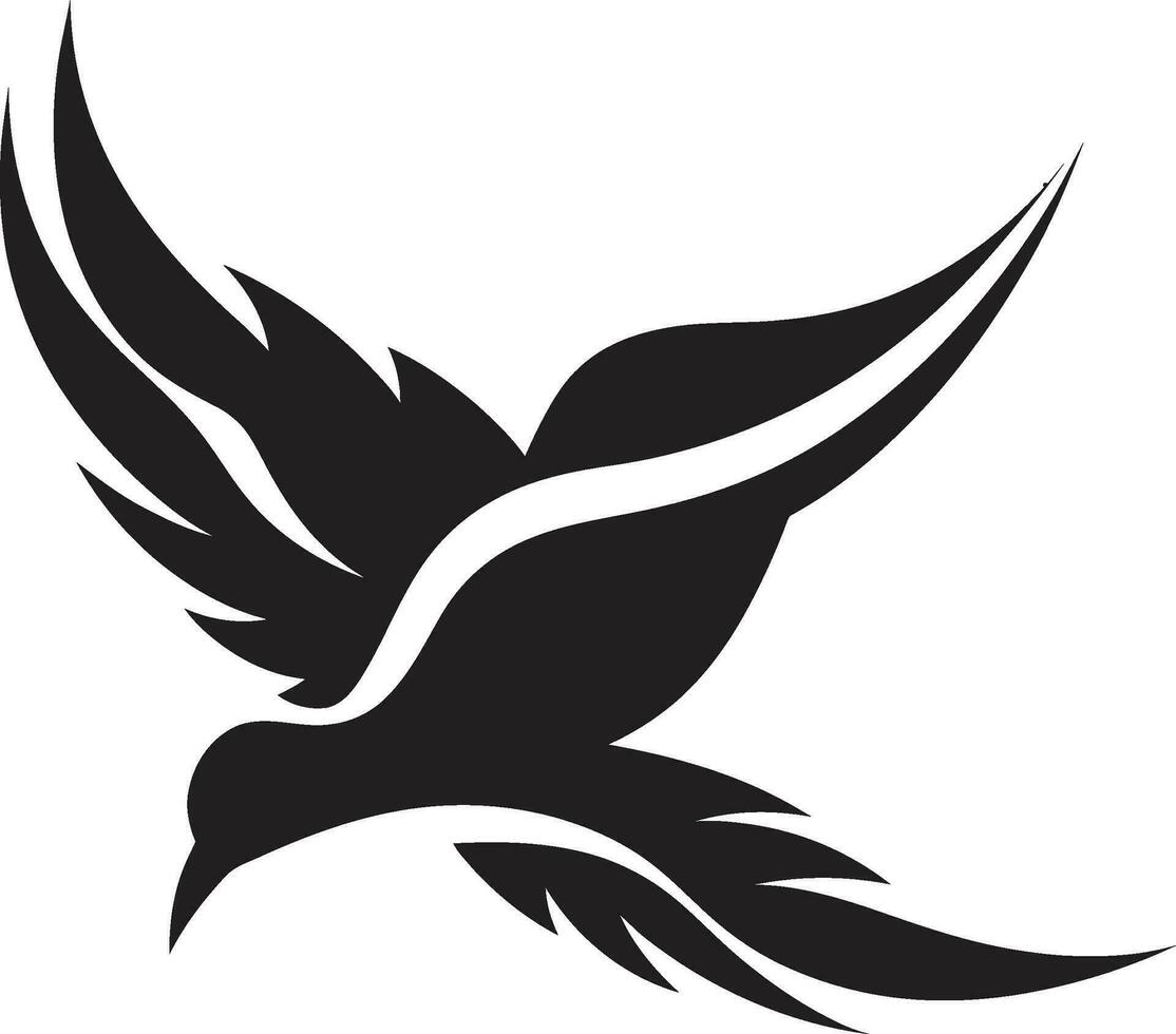 Serene Seagull Logo Artistic Kingfisher Symbol vector