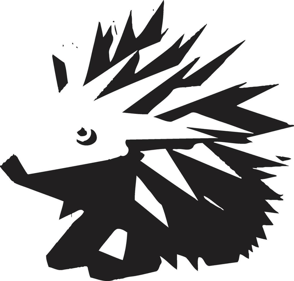 Luxury Porcupine Spike Logo Porcupine Quill Crest of Honor vector