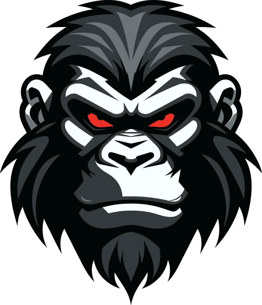 Majestic Baboon Emblem Simian Monarch Logo vector