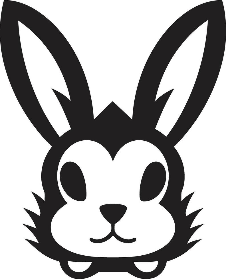 Clásico negro conejito insignias negro Conejo vector símbolo