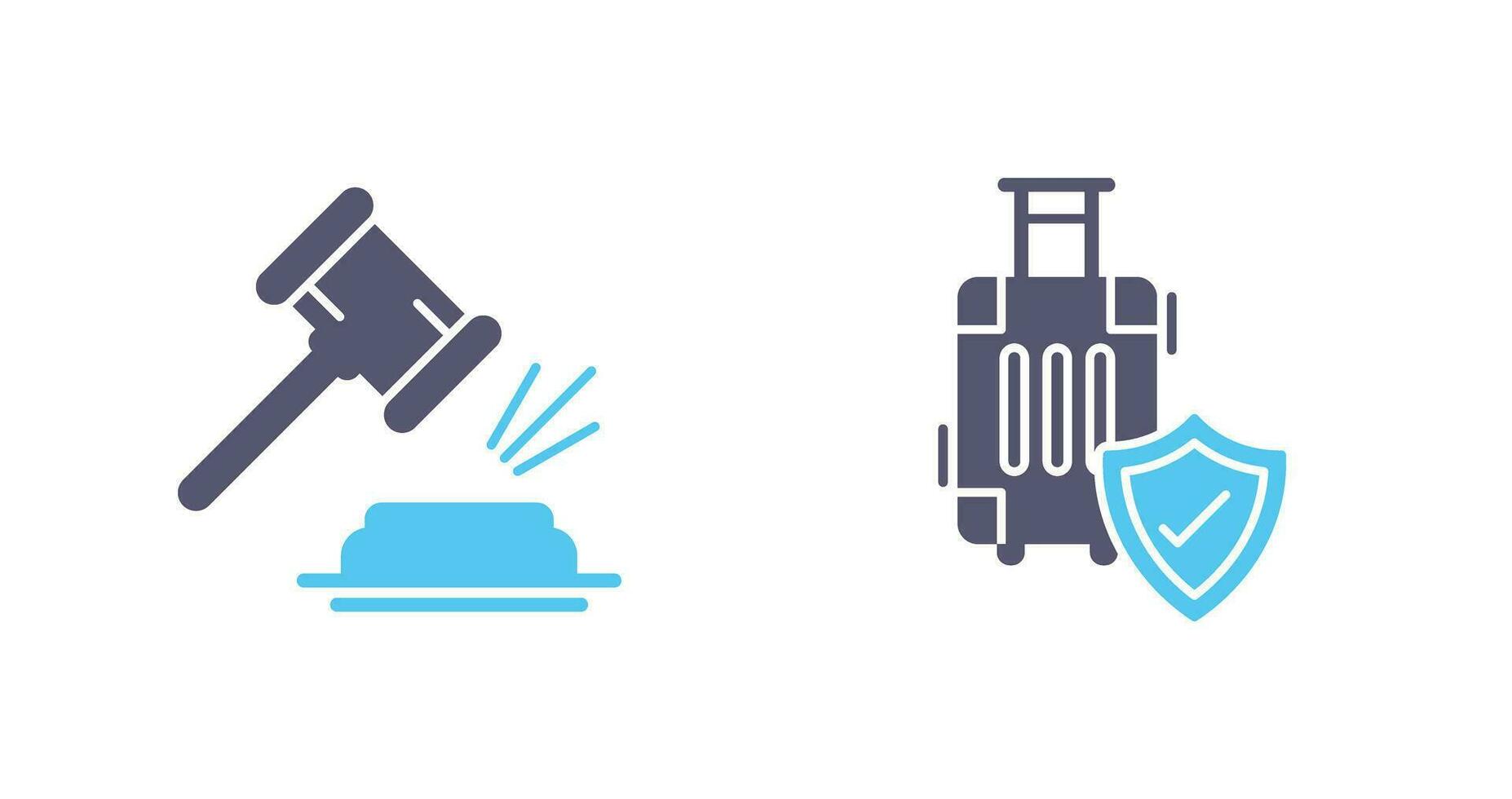 Gavel and Travel  Icon vector