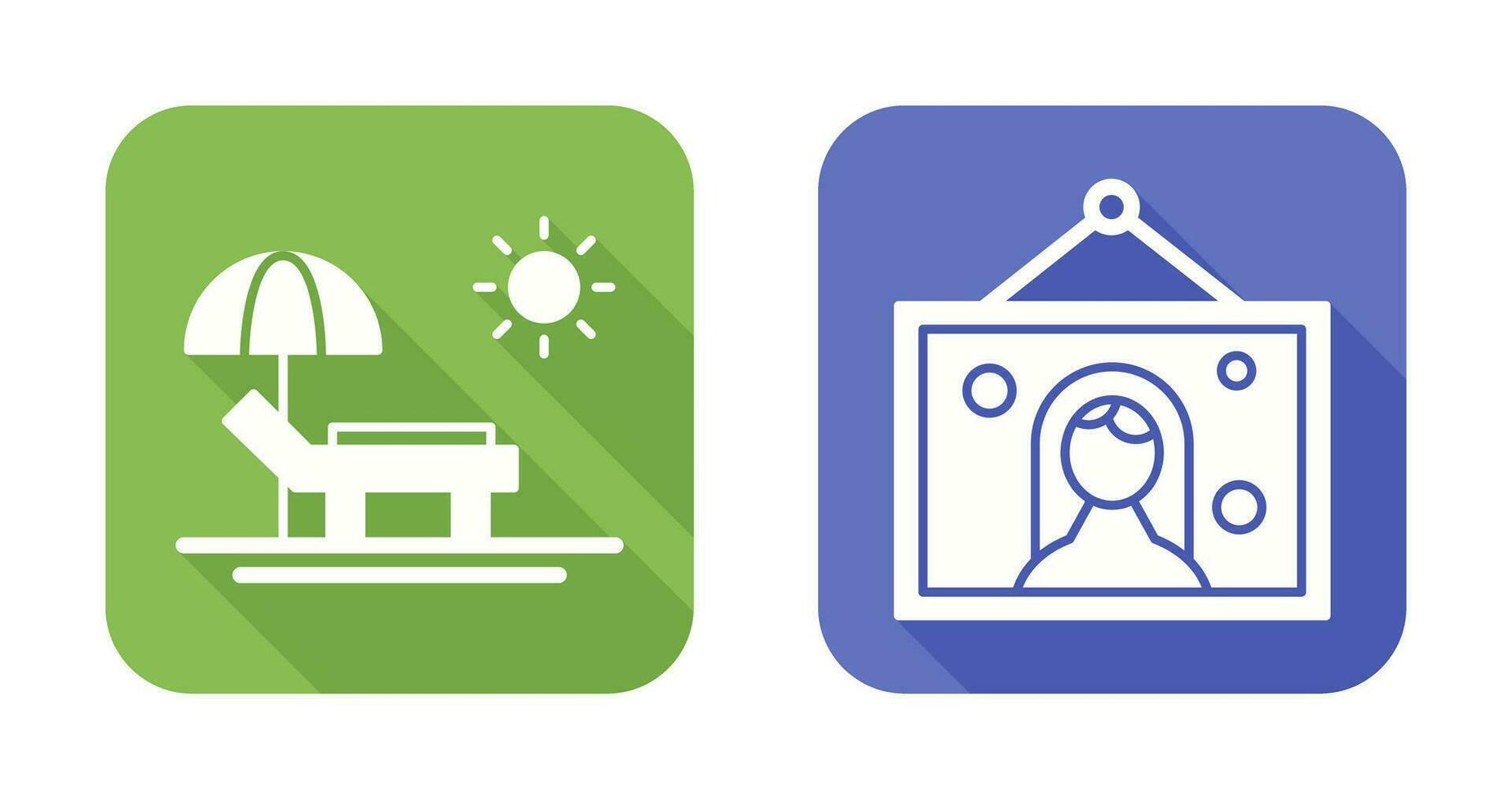 Hammock and Wedding Photo Icon vector