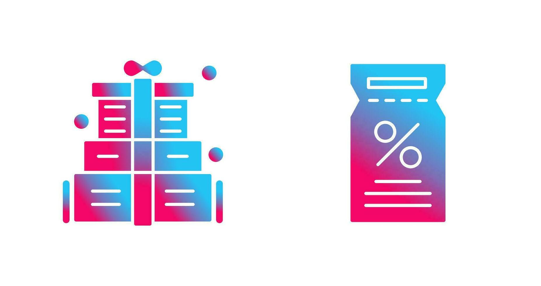 Gift Box and Discount Voucher Icon vector