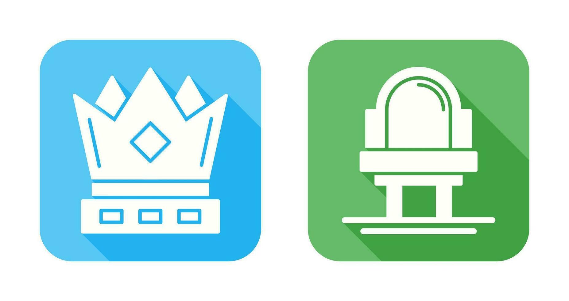 Crown and Mirror Icon vector