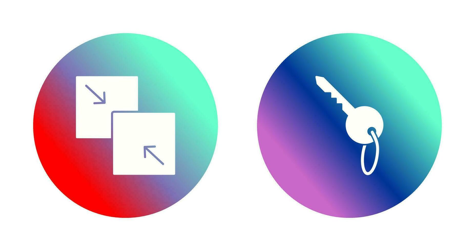 Combine and Key Icon vector