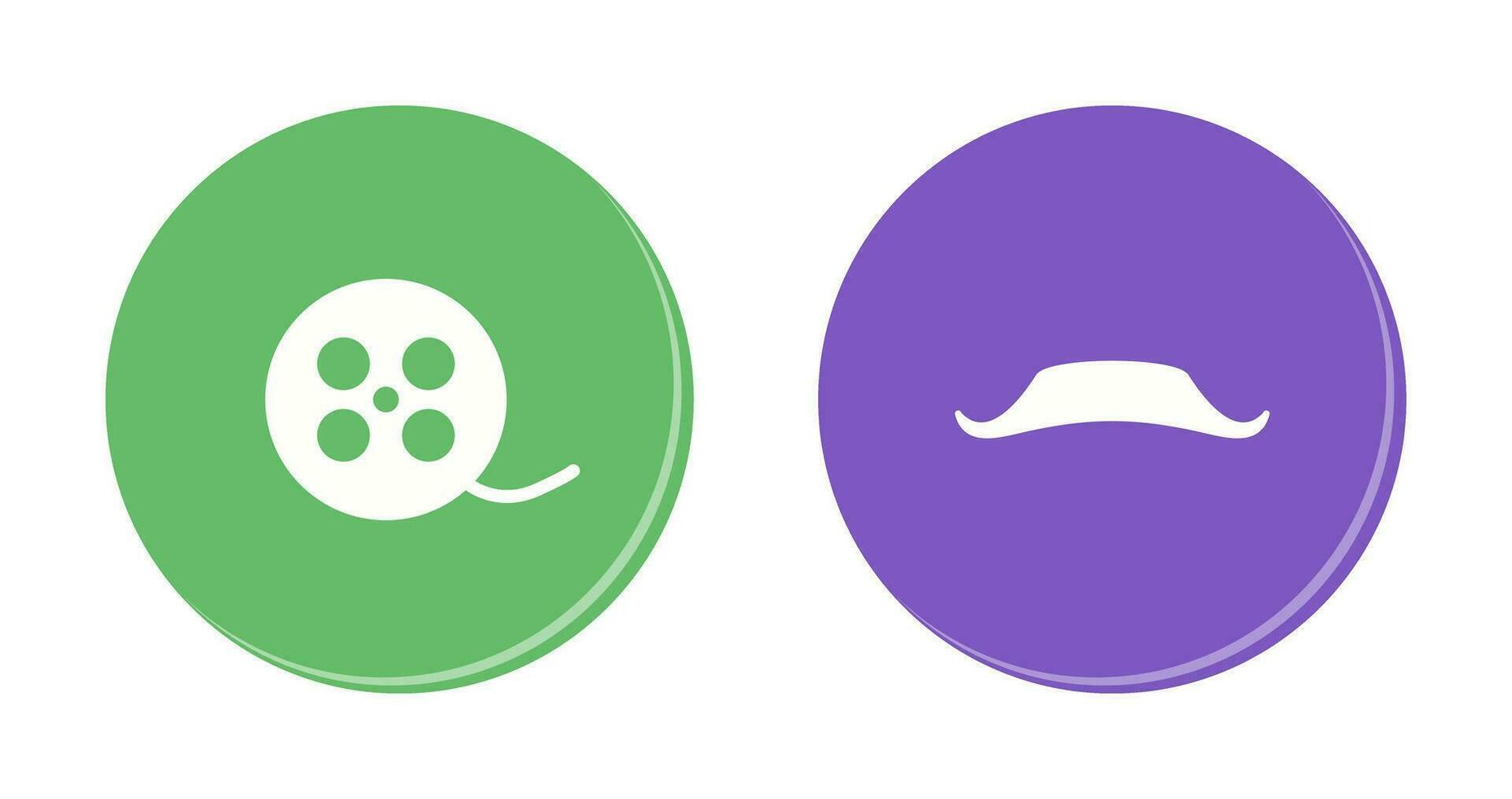 Reel and Moustache Icon vector