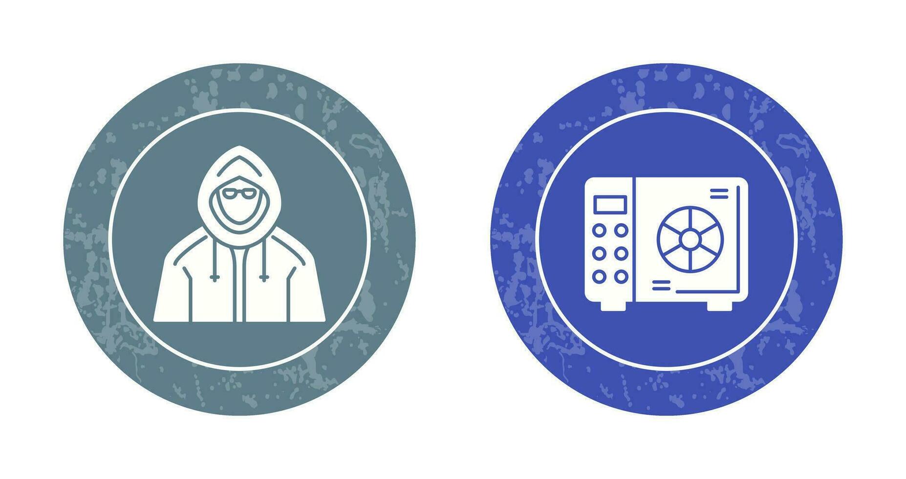 Safe Box and  Hacker Icon vector