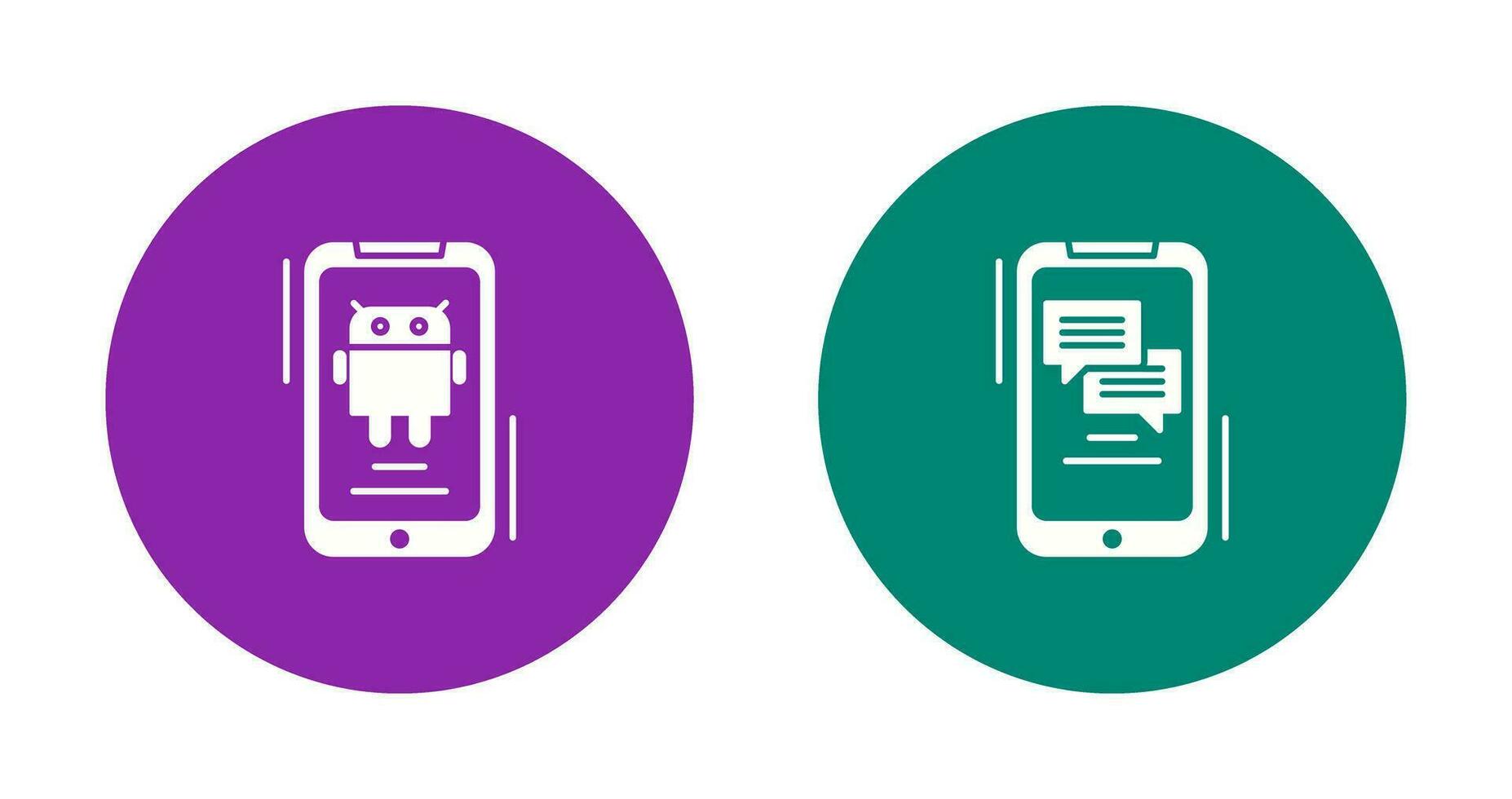 Android and Text Icon vector