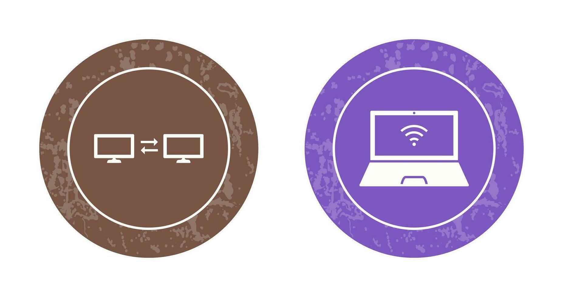 sharing system and connected laptop Icon vector