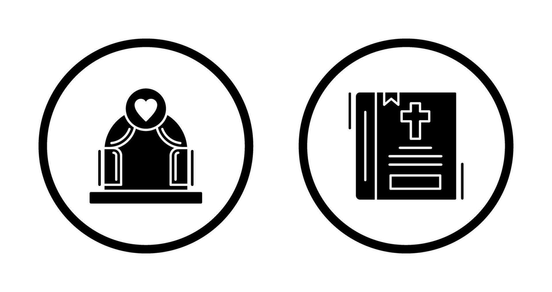 Arch and Bible  Icon vector