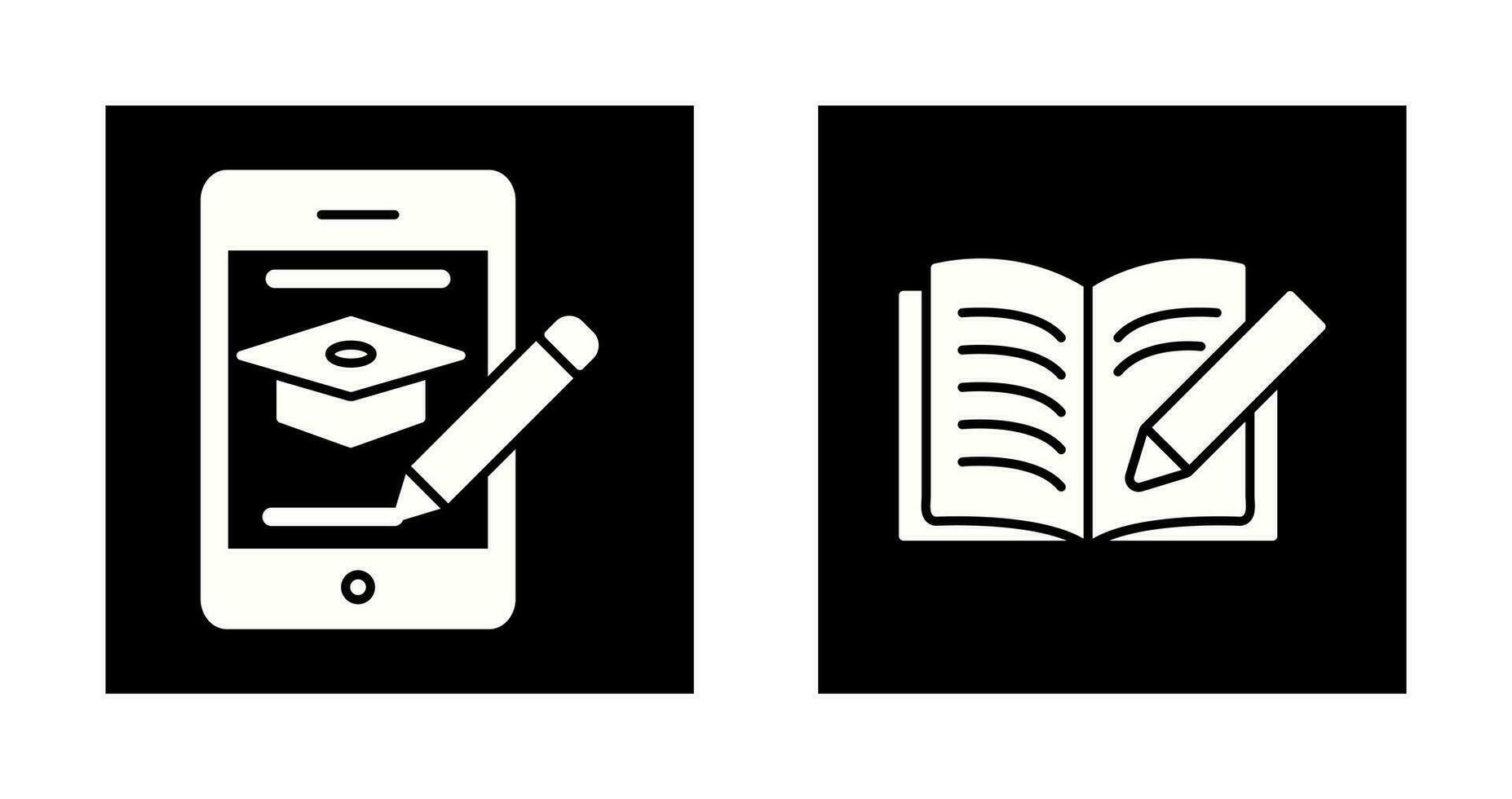 Online Course and Write Icon vector