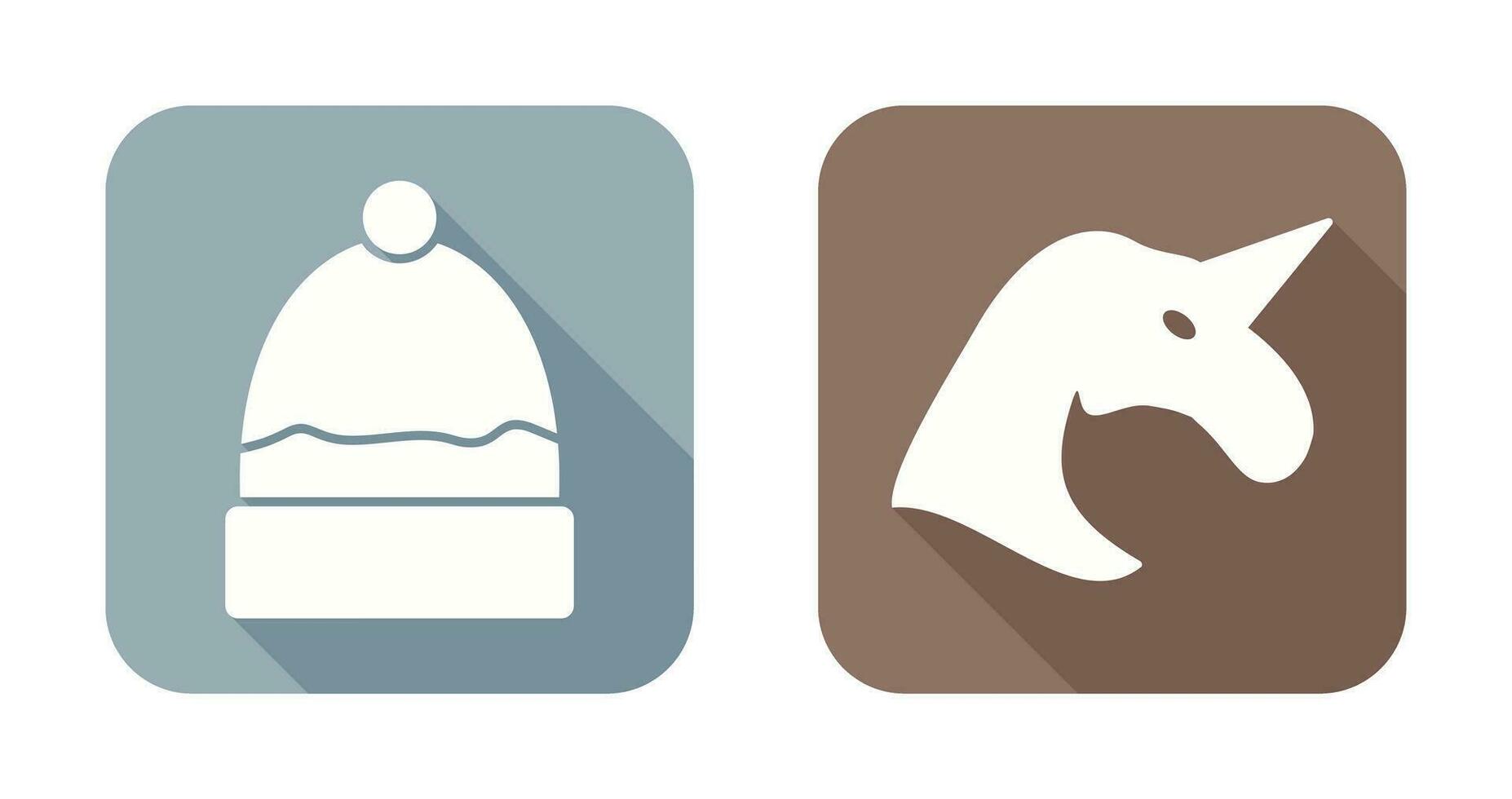 Warm Cap and Unicorn Icon vector