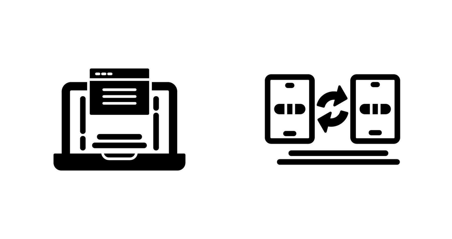 Website and Data Transfer Icon vector