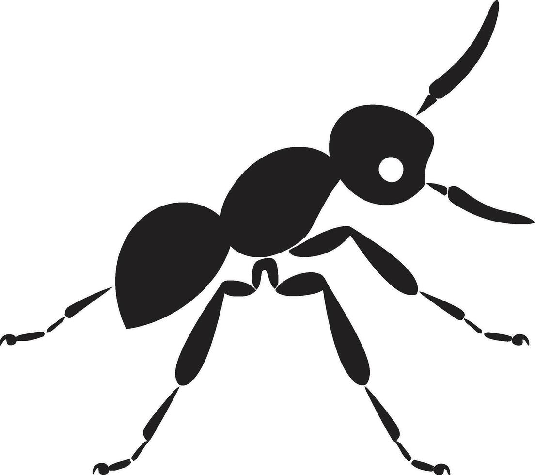 Graceful Silhouette Black Ant Vector Symbol Iconic Black Ant A Vector Logo of Strength