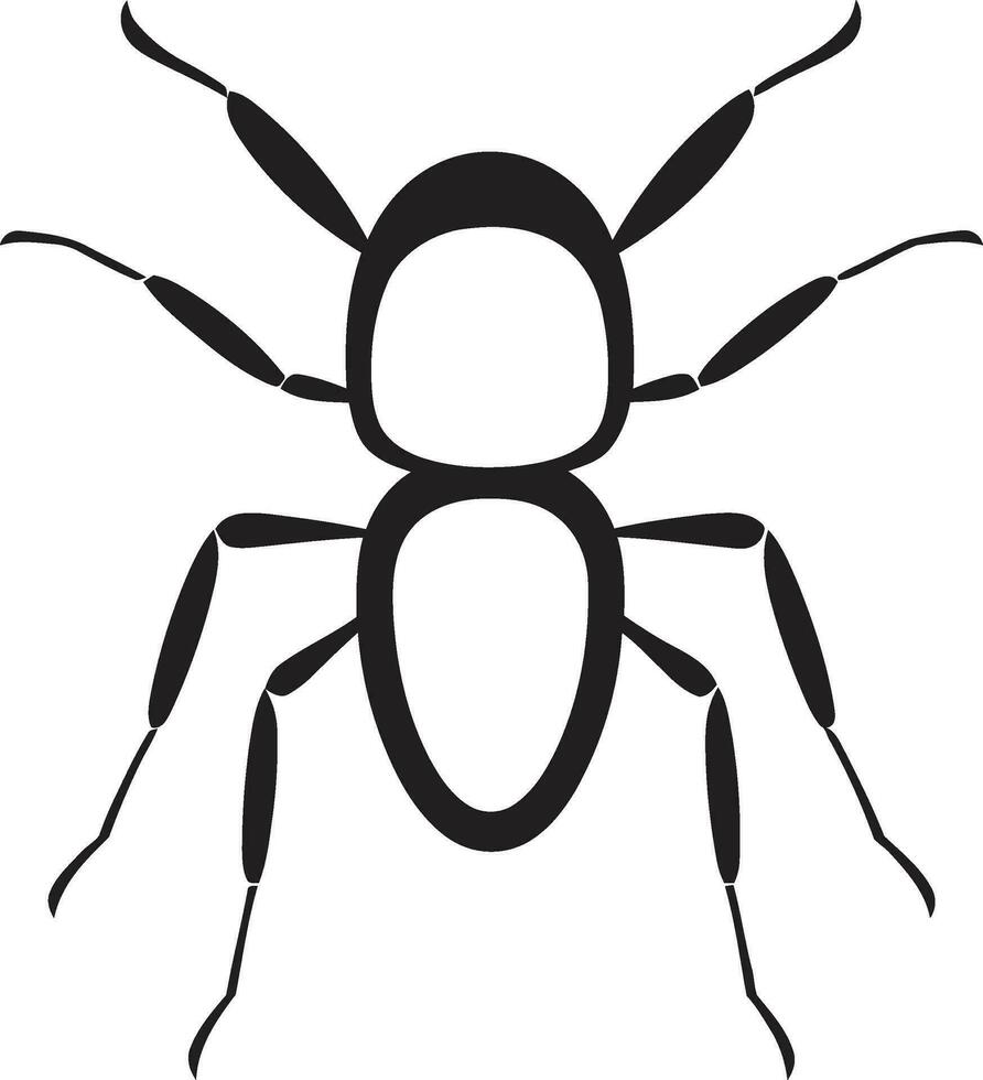 Black Vector Ant A Logo of Strength and Grace Graceful Minimalism Black Ant Icon in Vector