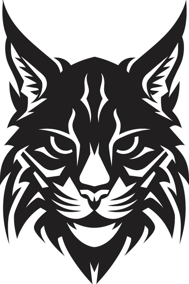Bobcat Vector Design A Feral Cat with a Wild Spirit Vector Bobcat A Wild Predator Animal in a Vector Design Format