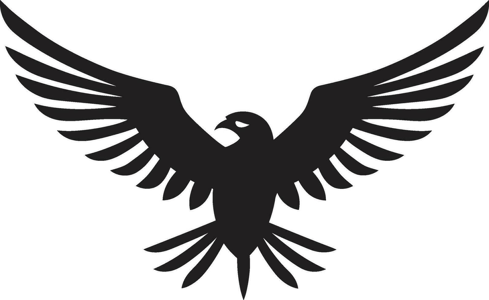 Vector Bird Icon Subtle Grace Black Beauty in Flight Sparrow Logo Design