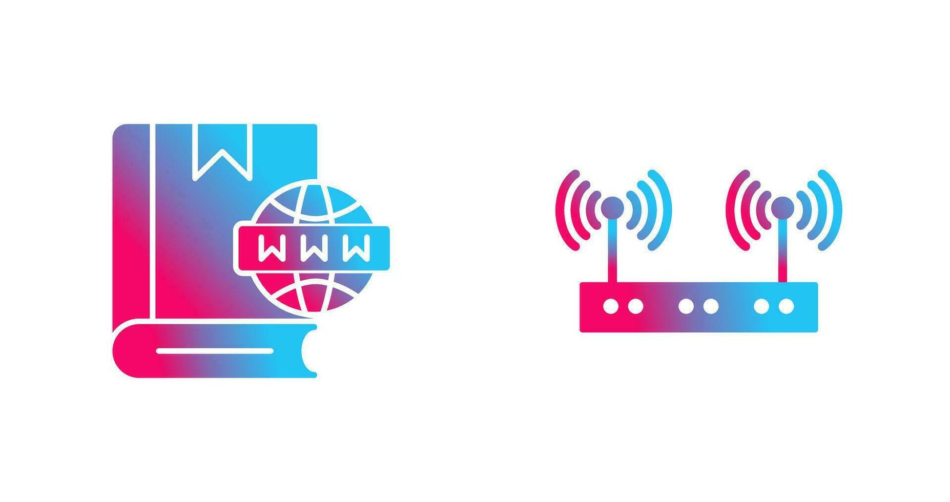 Website and Wireless Icon vector
