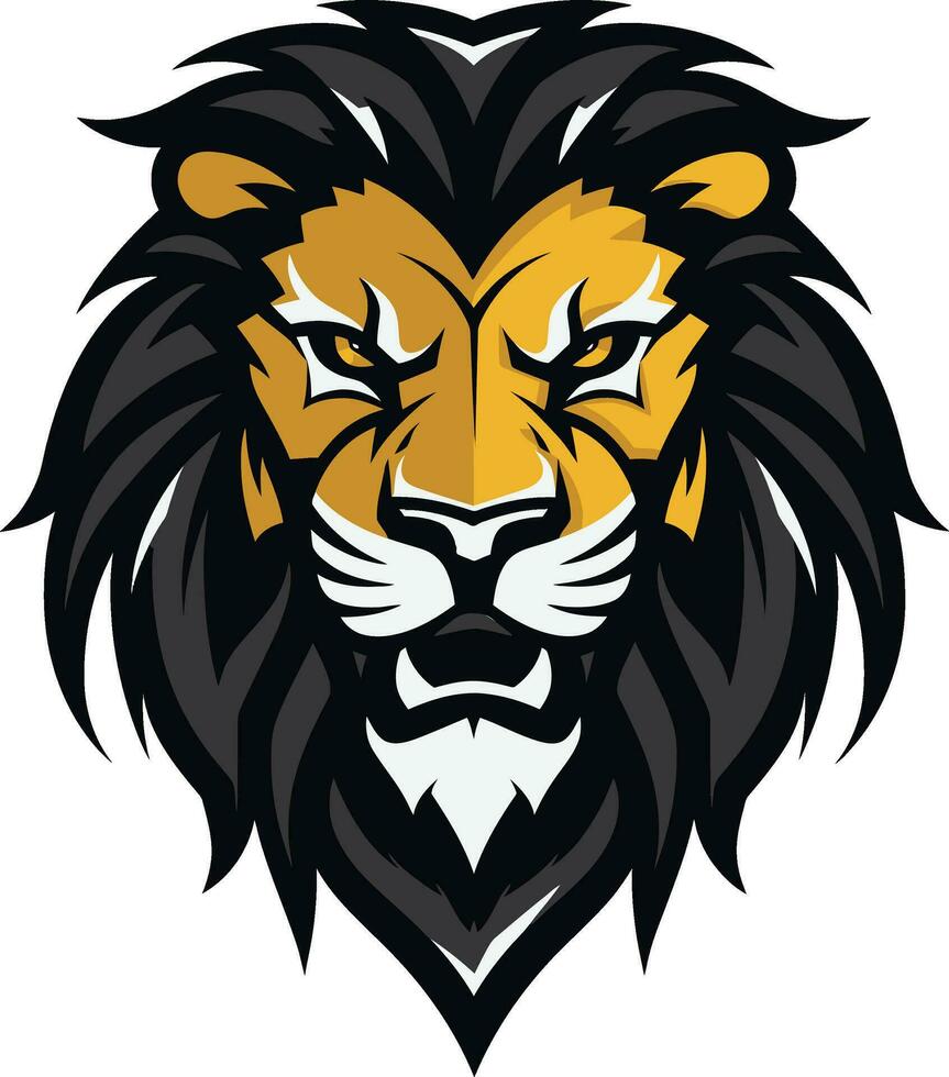 Feline Finesse The Power Unleashed in Black Lion Logo Roaring Majesty A Majestic Black Vector Lion Emblem