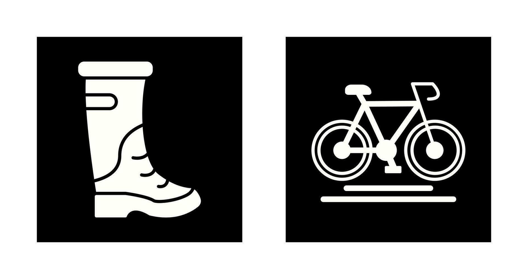 Rain Boots and Cycling Icon vector