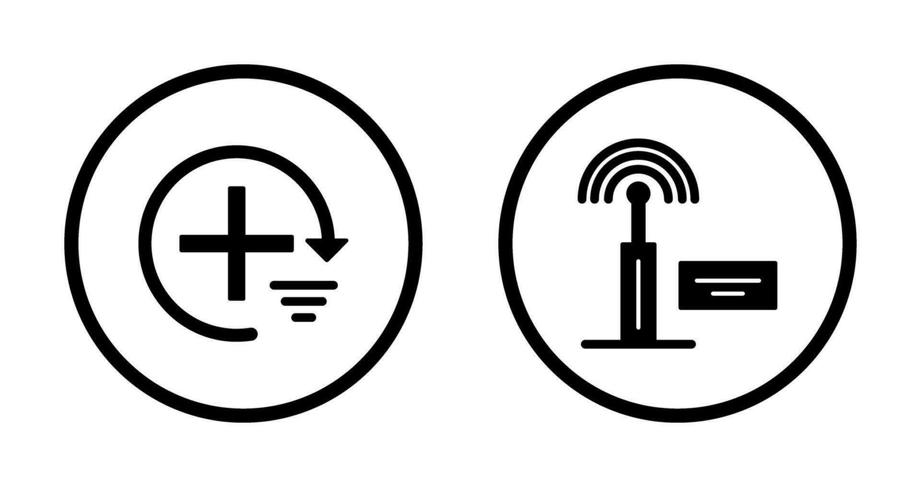 Add and Signal Icon vector