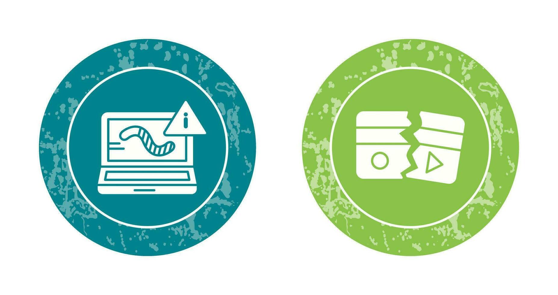 Worm and Broken Icon vector