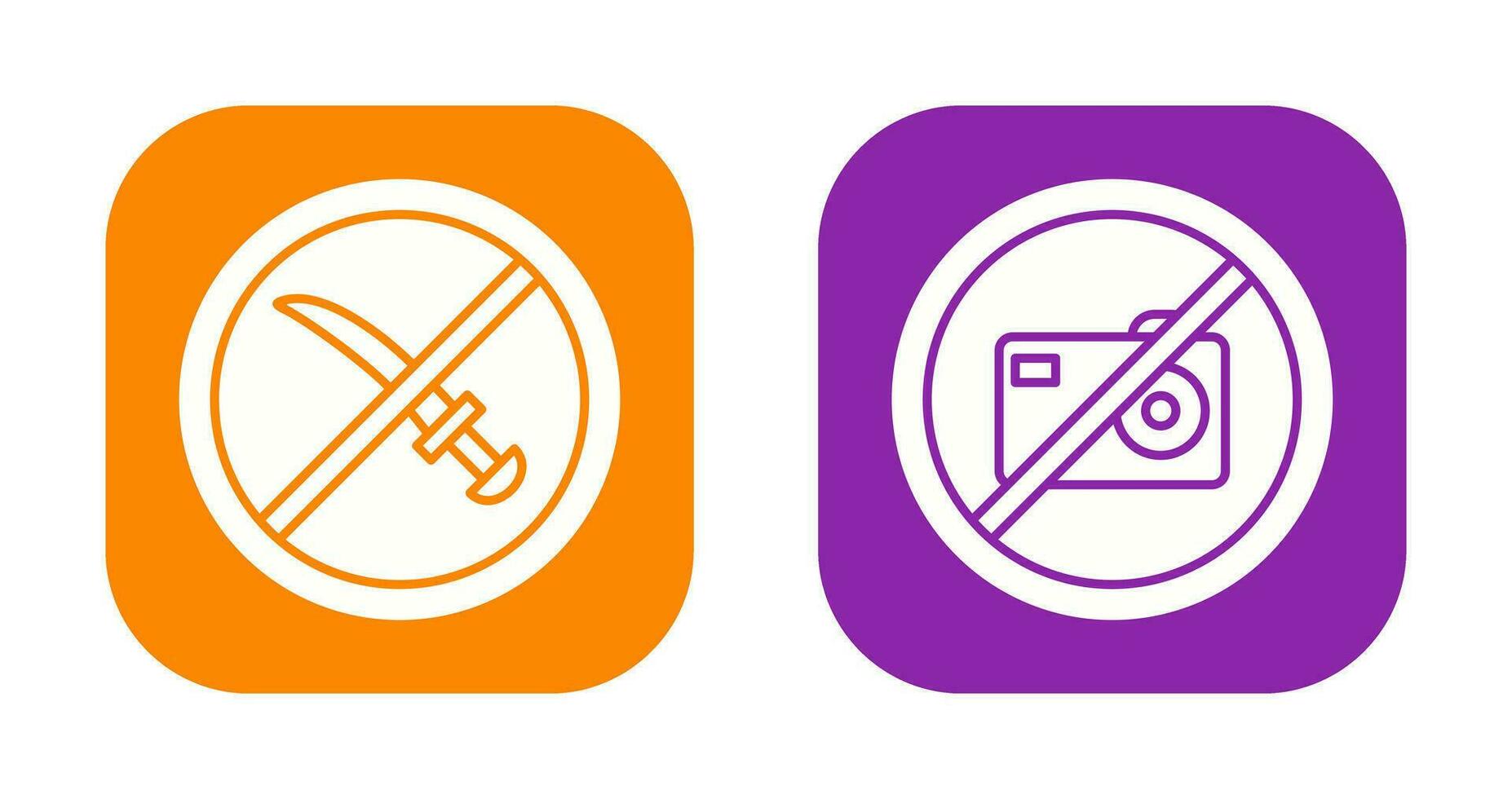 no weapons and no pictures  Icon vector