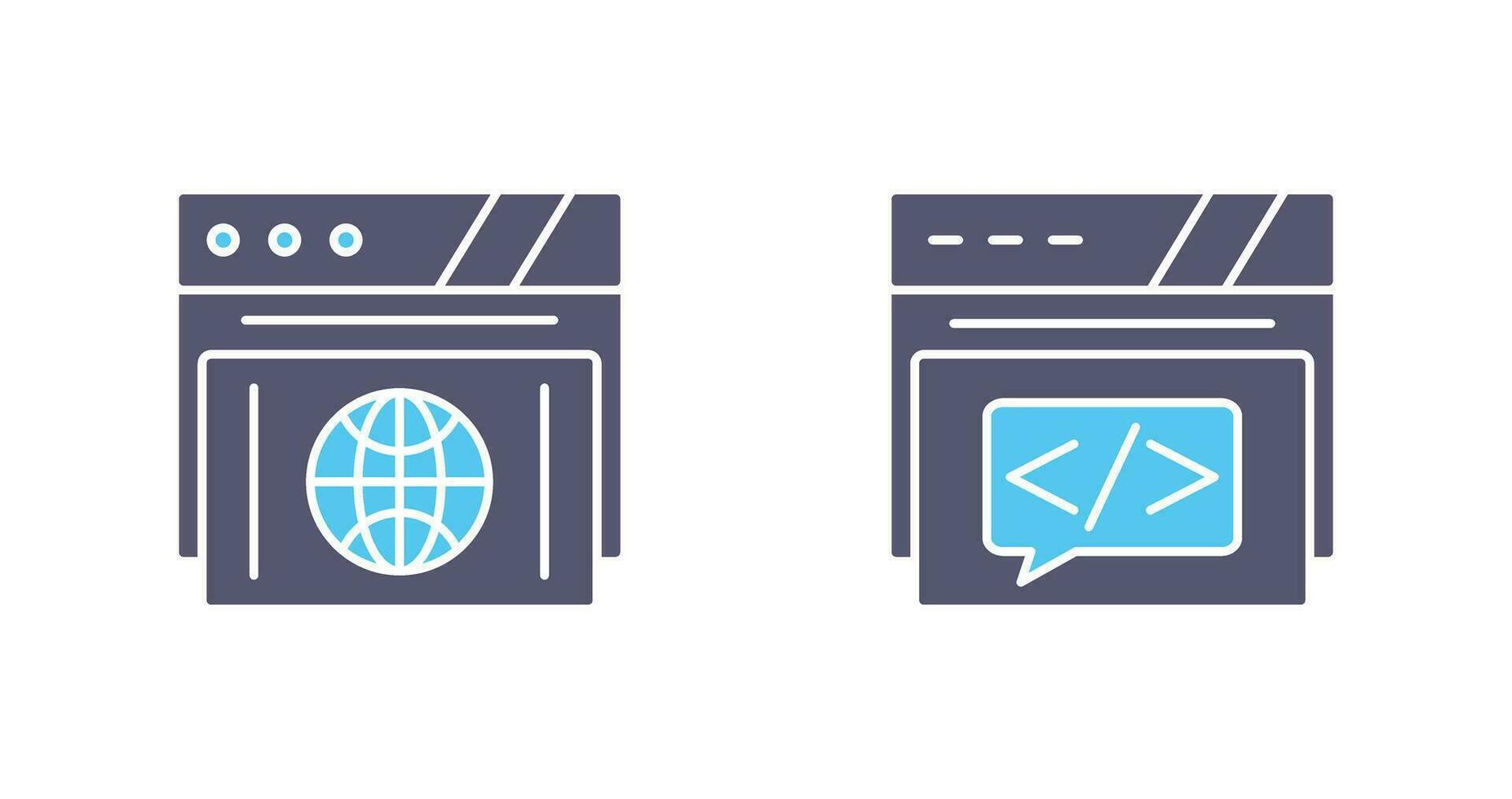 Browser and Message Icon vector