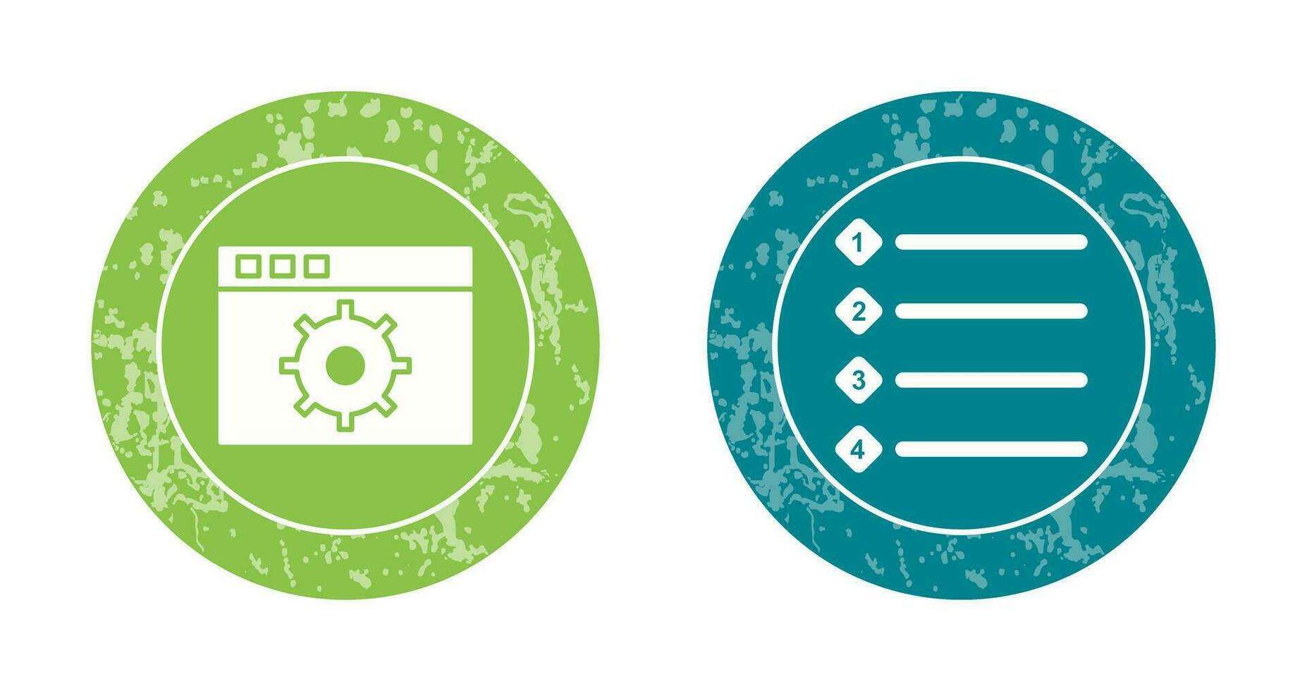 settings and numbered lists Icon vector