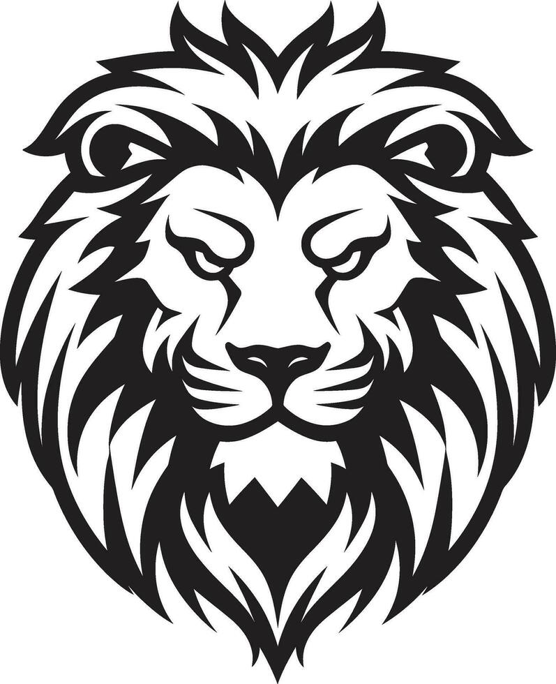 Ferocious Mastery Black Vector Lion Logo   The Mastery of Ferocity Regal Prowess Black Lion Emblem in Vector   The Prowess of Royalty