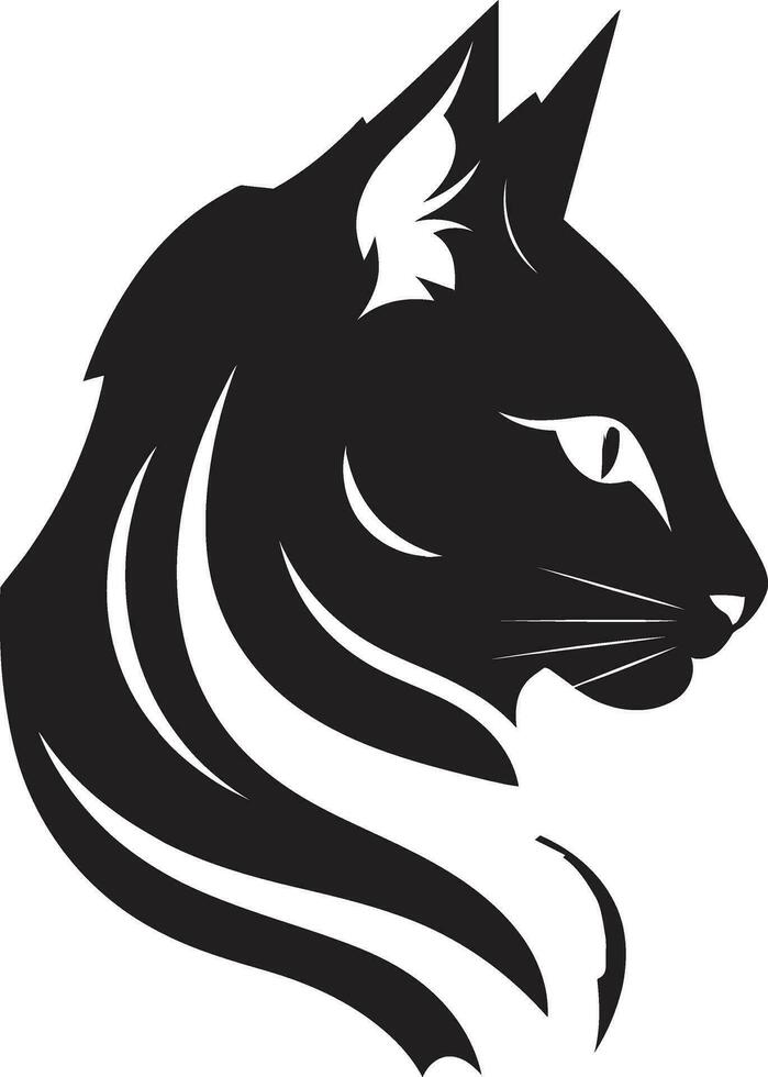 Minimalistic Panther Stealthy Branding Cats Whisker and Paw Prints vector